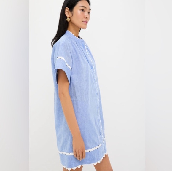 Tuckernuck Dresses & Skirts - NWT Tuckernuck Chambray Cornelia Dress Blue Small MISSING Belt Mini Linen Blend